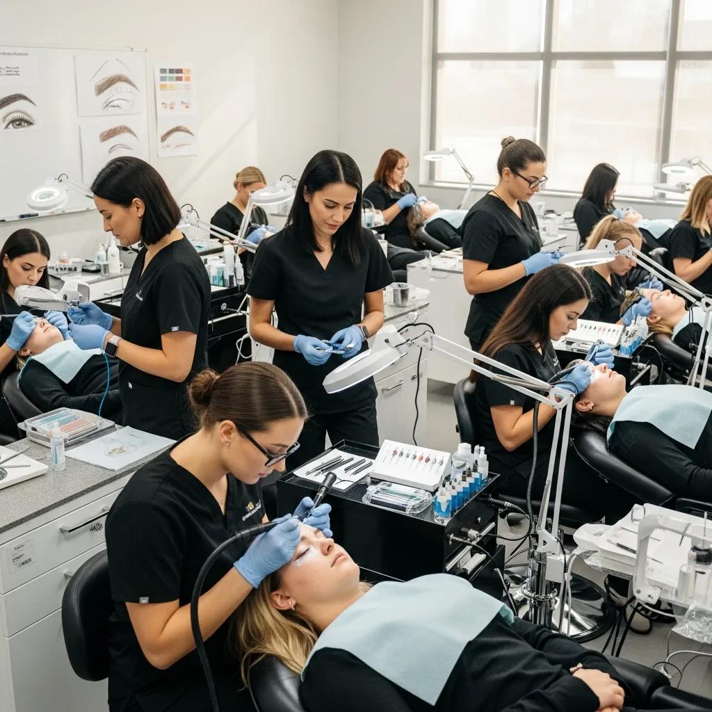 Diverse Students Practicing Permanent Makeup Techniques In A Training Session Highlighting Education And Career Development In The Industry Addd995e Cabe 413f 8a1c 23b1179a6b10 Webp Diverse Students Practicing Permanent Makeup Techniques In A Training Session Highlighting Education And Career Development In The Industry